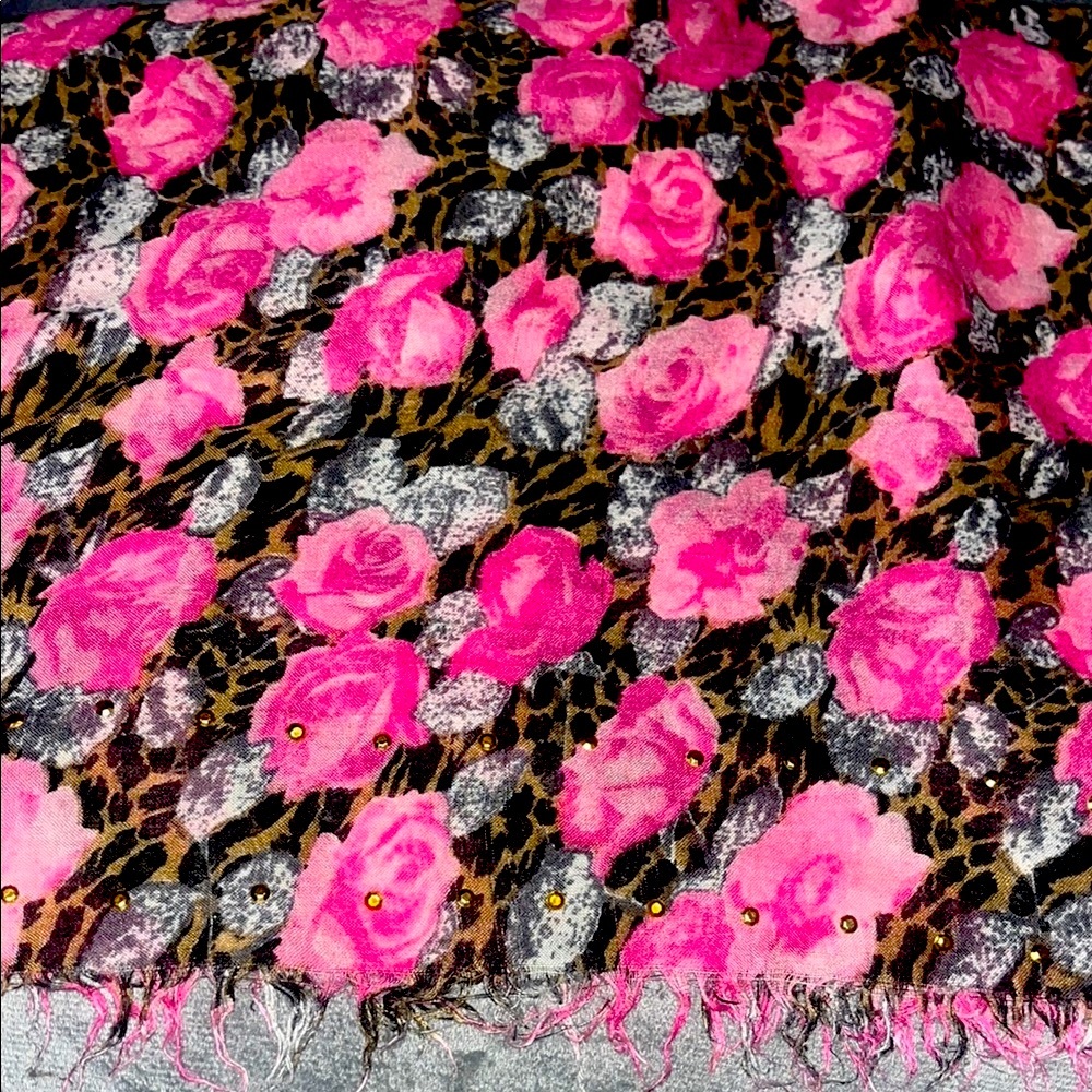 Vibrant Pink Floral Wrap